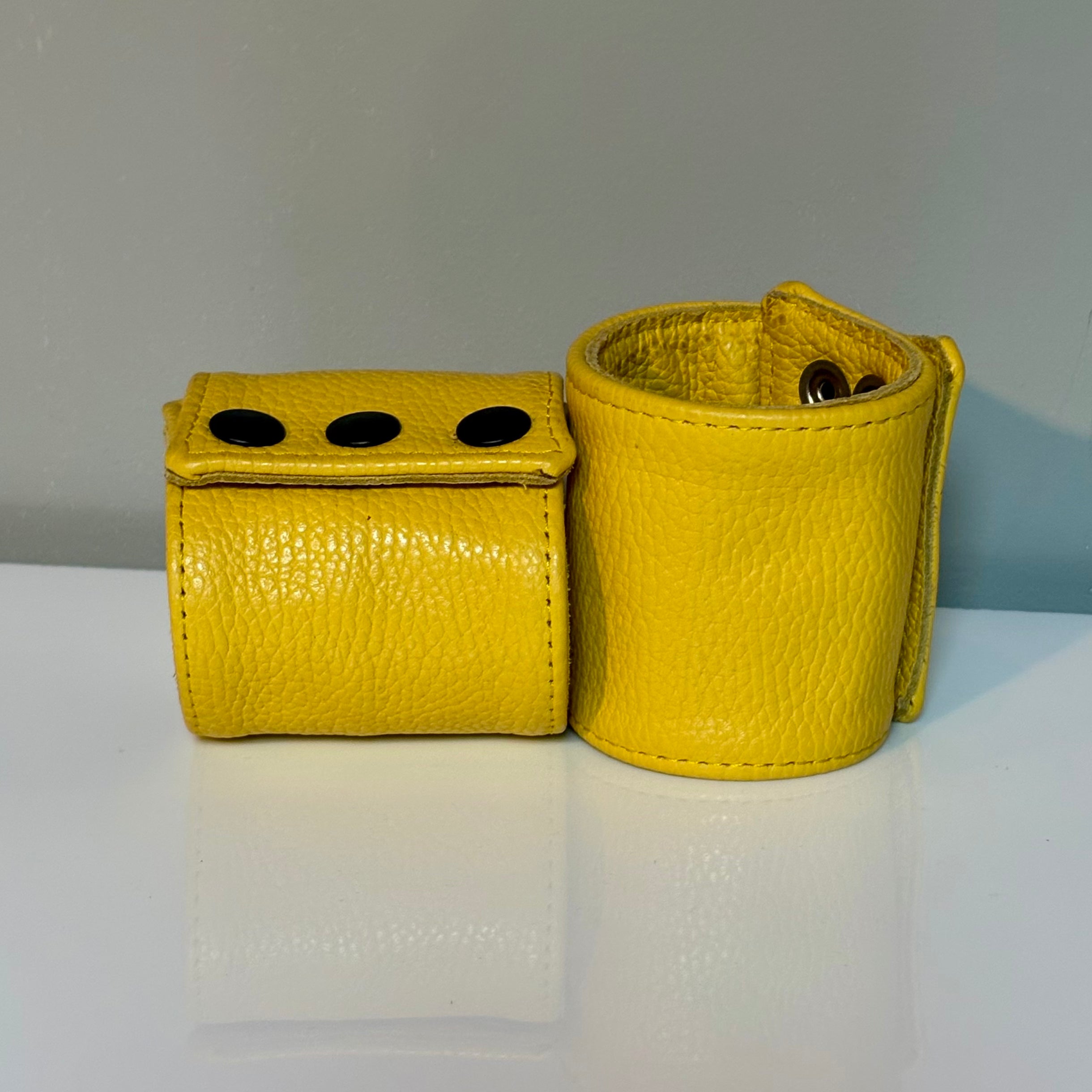 3" Leather Wrist Cuffs with Zipper