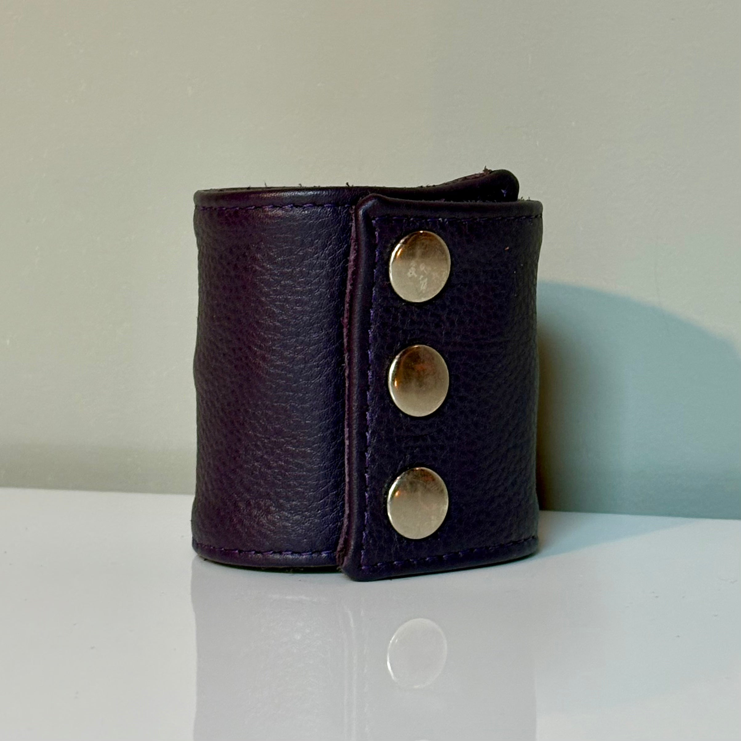 3" Leather Wrist Cuffs with Zipper
